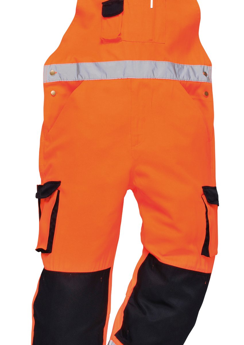 thumbnail image 2 of Portwest Hi-Vis Contrast Bib & Brace Rain Overalls - Waterproof & Breathable, Men's 2 of 4